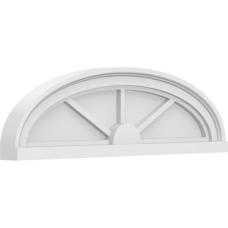 Ekena Millwork Elliptical 3 Spoke Architectural Grade PVC Pediment, 26"W x 7-1/2"H x 2"P PEDPS026X075ELL03